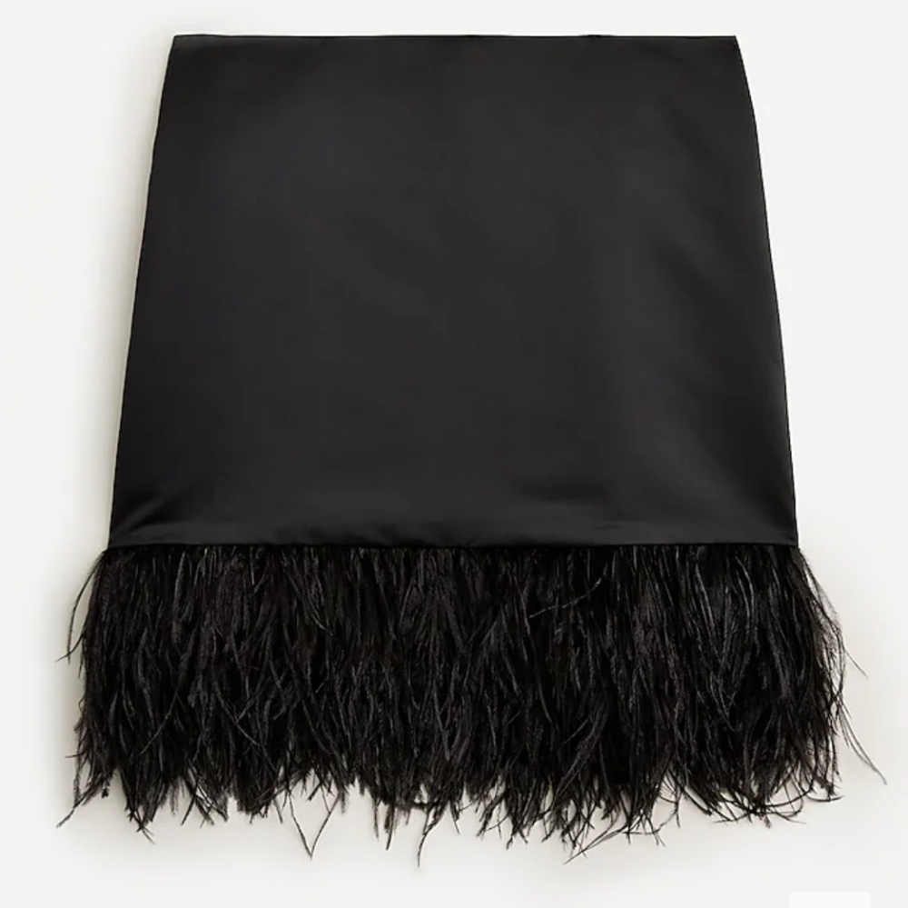 NWT J. Crew Collection feather-hem mini skirt